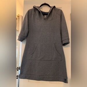 Mountain Hardwear Medium Lampira Fleece Dress Blue Hooded Tunic Outdoor Hiking